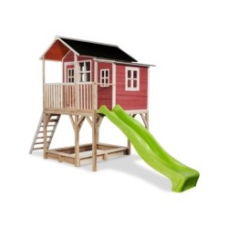 EXIT Loft 750 puinen leikkimökki - punainen