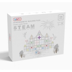 108-osainen Dream Castle Series MNTL värikäs magneettinen rakennuspalikkasetti