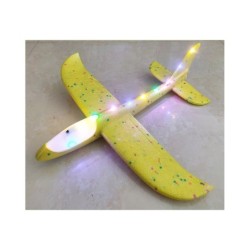 Aerodynaaminen lentokone 48x47 cm, 8 LED-valoa, keltainen