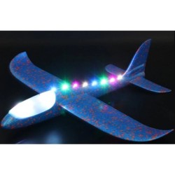 Aerodynaaminen lentokone 48x47 cm, 8 LED-valoa, punainen