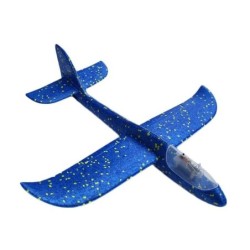 Aerodynaaminen lentokone 48x47 cm, 8 LED-valoa, sininen