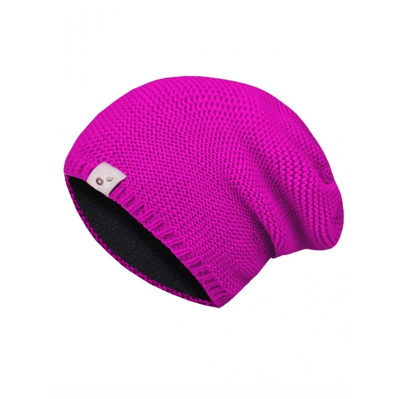 Aikuisten lämmin neulottu hattu, fuksia